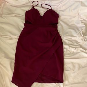 A pretty dark burgundy sort of party dress